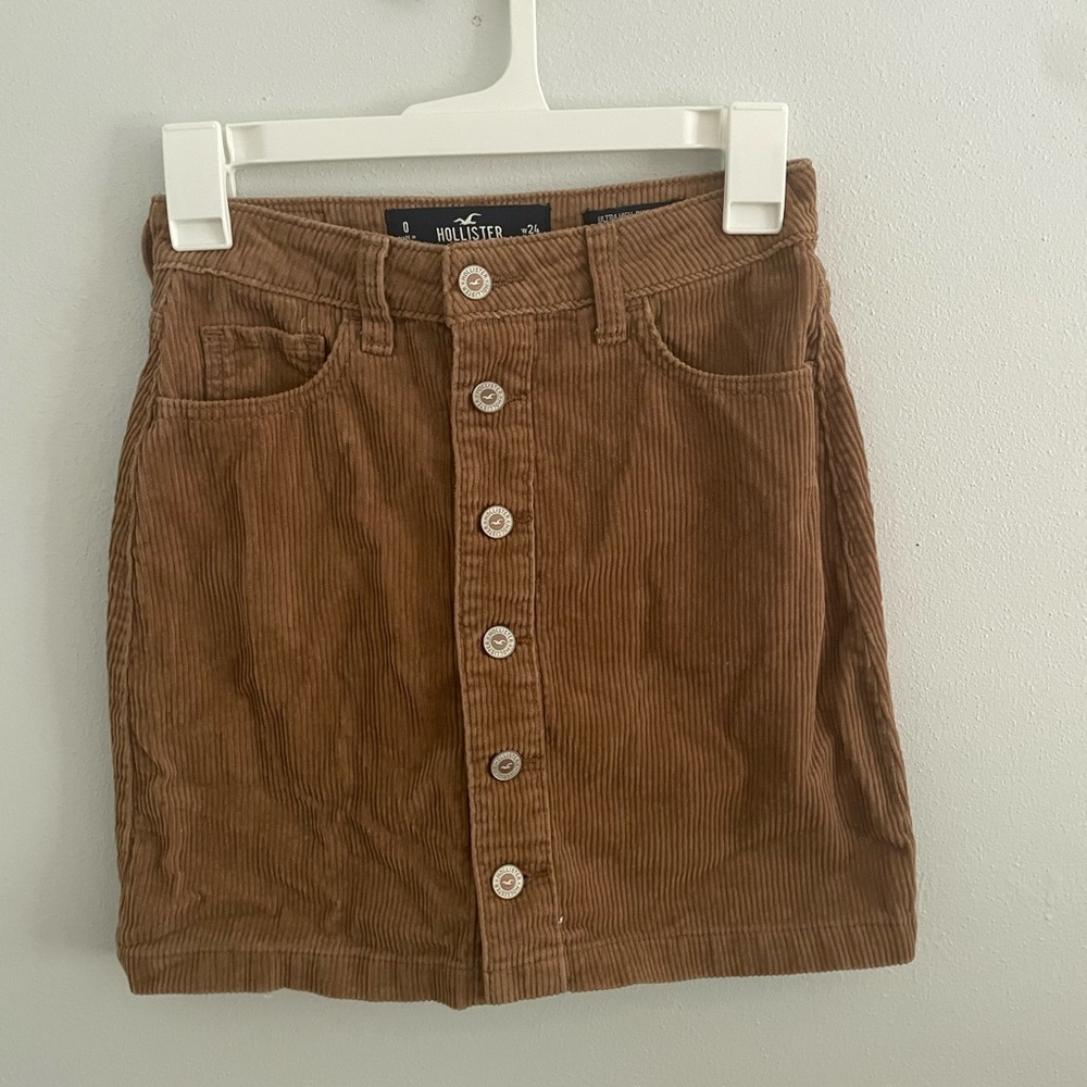 Hollister button up corduroy skirt